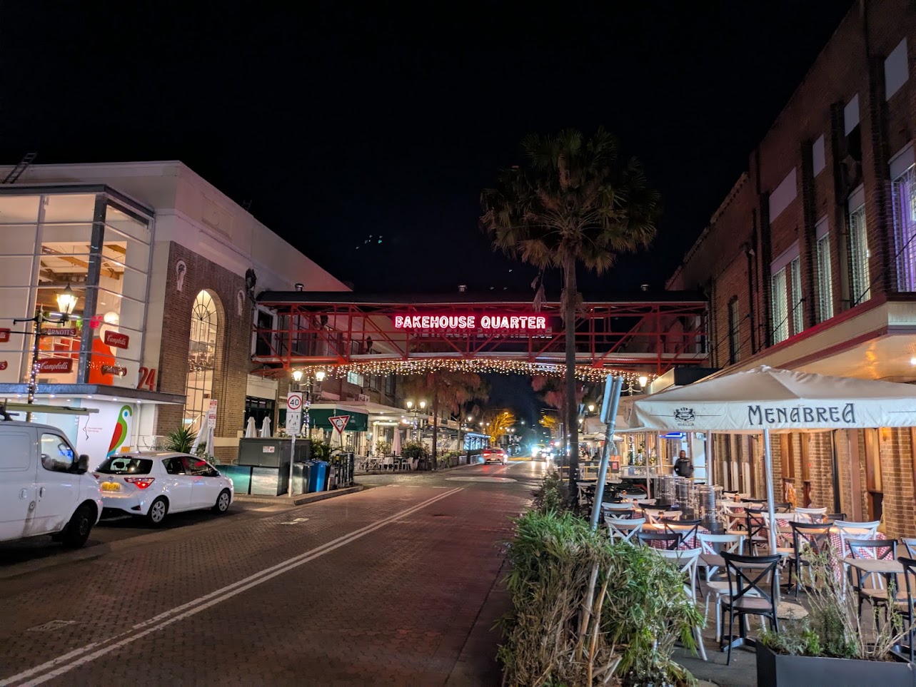 Bakehouse Quarter and dining precinct.