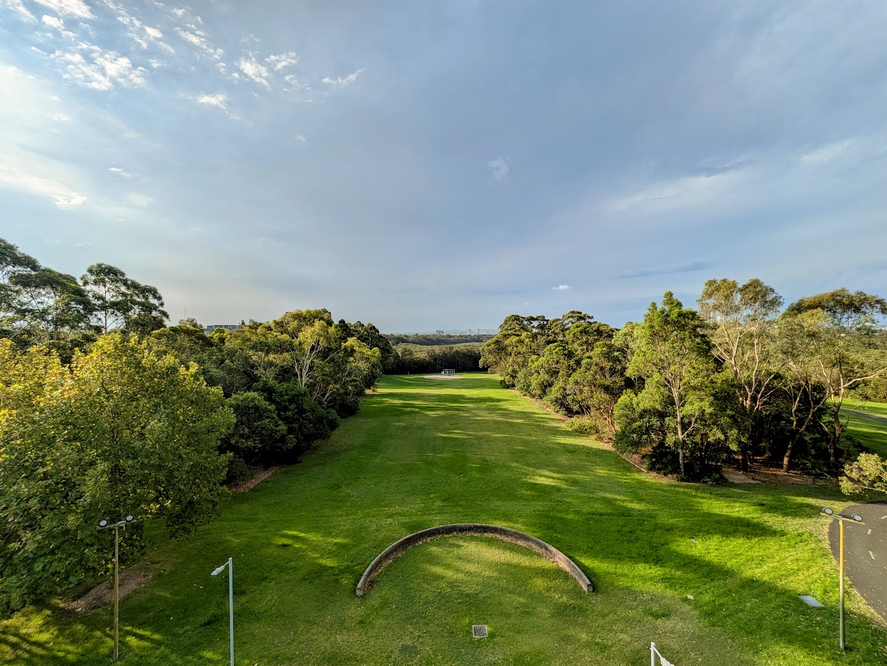 Open parkland at Bicentennial Park.
